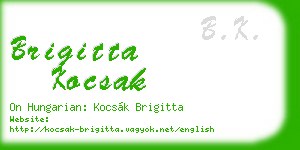 brigitta kocsak business card